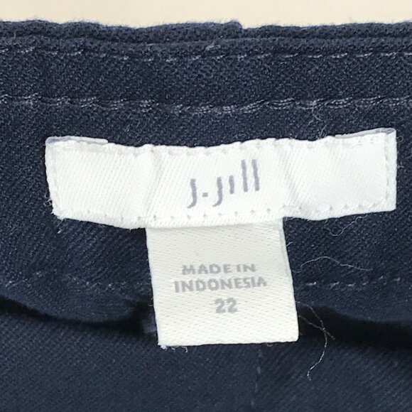 J. Jill Straight Leg Dress Pants Women's Plus Size 22 Navy Blue Stretch Career - Picture 9 of 12